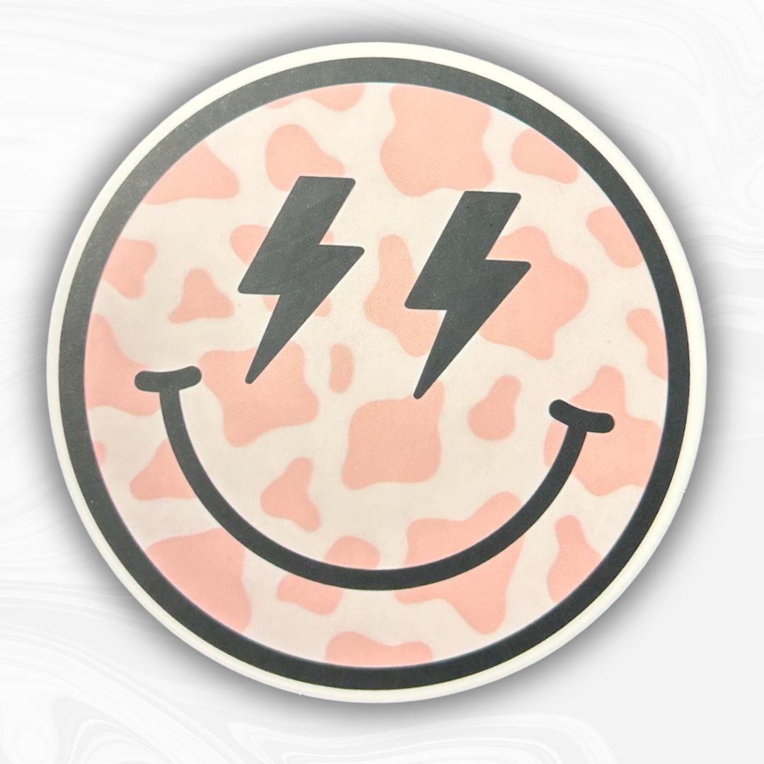 Pink Cheetah Smiley