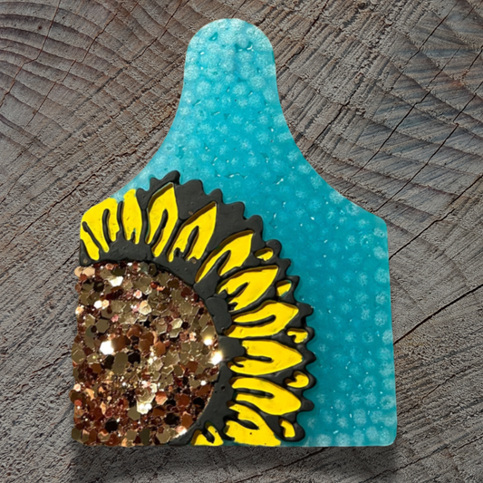 Sunflower Cow Tag